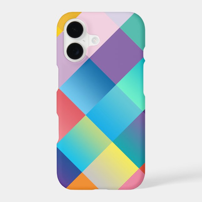 Colourful Geometric Diamond Pattern Modern Design (Back)