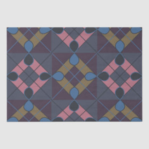 Colourful Geometric Diamond Pattern Tissue Paper