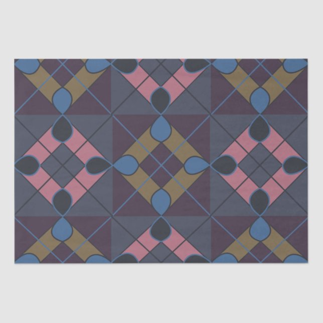 Colourful Geometric Diamond Tissue Paper (Front)