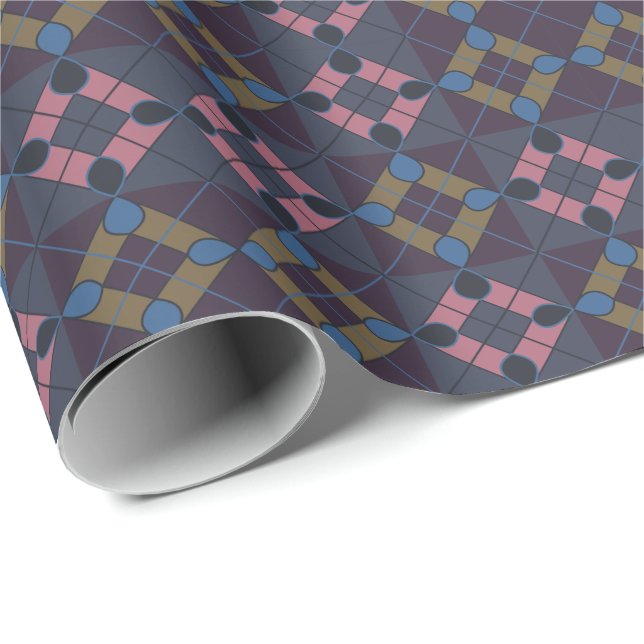 Colourful Geometric Diamond Wrapping Paper (Roll Corner)