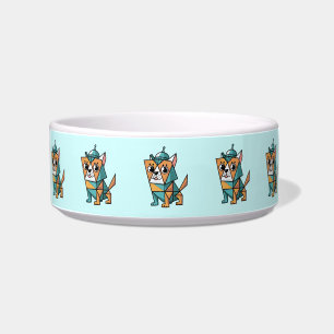Colourful Geometric Dog Bowl