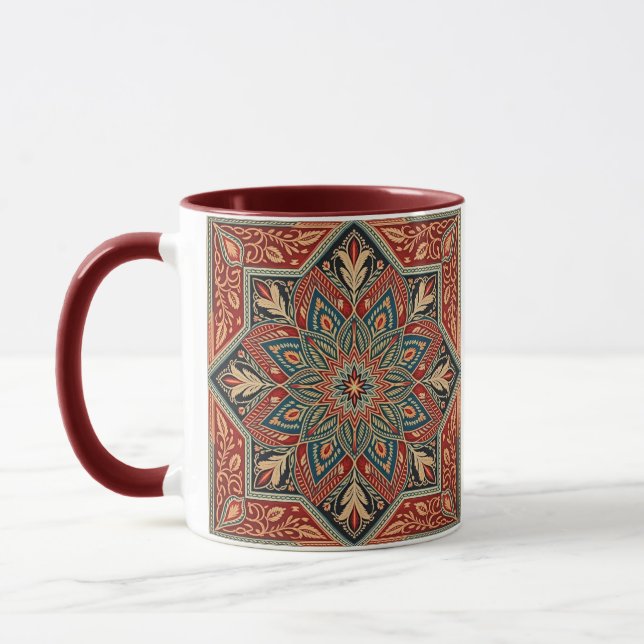 Colourful Geometric Floral Pattern for Art & cup  (Left)