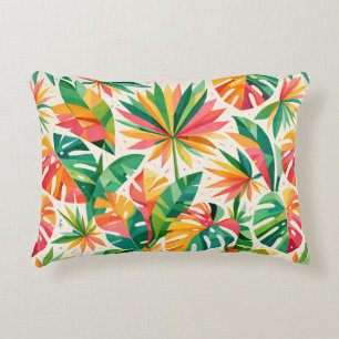 Colourful Geometric Floral Pattern Retro Modern Decorative Cushion