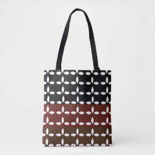 Colourful Geometric Floral Stripes Tote Bag