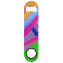 Colourful Geometric Fractals Speed Bottle Opener