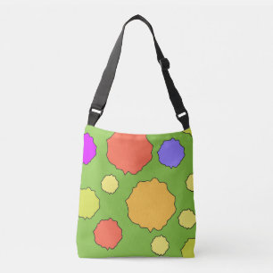 Colourful Geometric funky retro circles Crossbody Bag