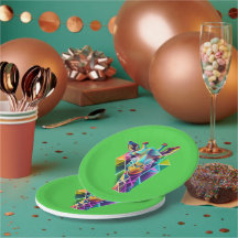 Colourful Geometric Giraffe Head