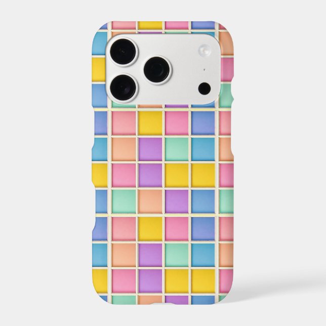 Colourful Geometric Grid Panel (Back)