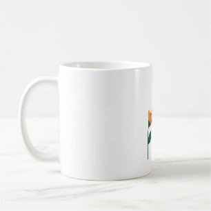 Colourful Geometric Hummingbird with Flower - Mode Coffee Mug