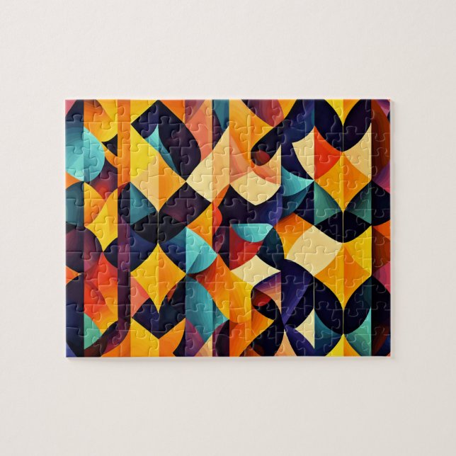 Colourful Geometric Jigsaw Puzzle (Horizontal)