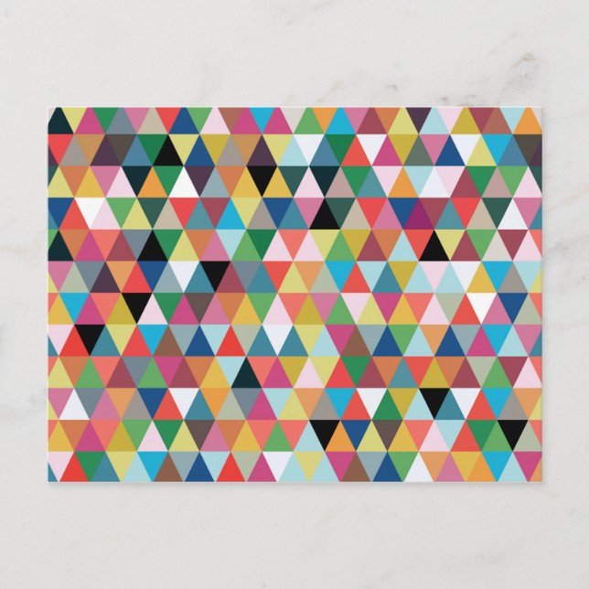 Colourful Geometric Kaleidoscope Pattern Postcard (Front)