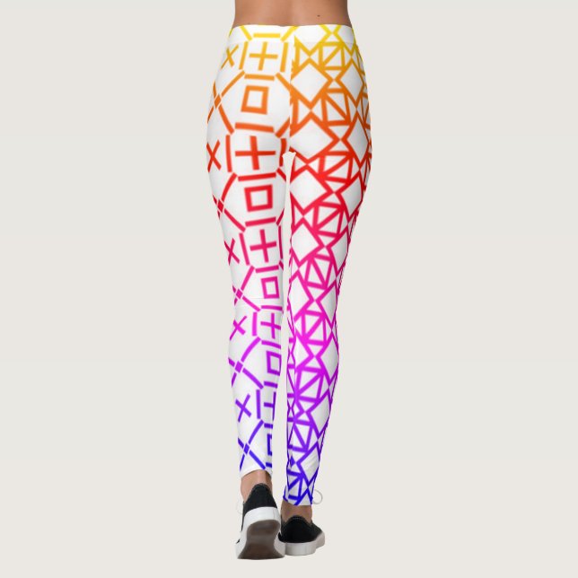 Colourful Geometric Leggings (Back)