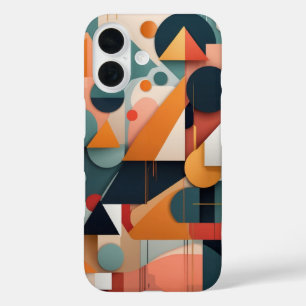 Colourful Geometric Lines iPhone 16 Case