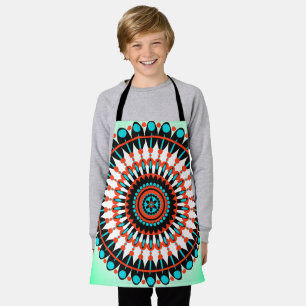 Colourful Geometric Mandala Art-46456 Apron