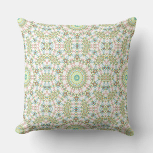 Colourful Geometric Mandala Pattern Cushion