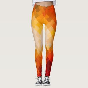 Colourful Geometric Modern Diamond Pattern #16 Leggings