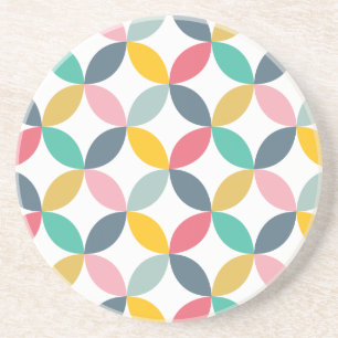 Colourful Geometric  Modern Pattern Coaster