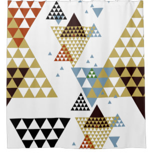 Colourful Geometric Modern Pattern Shower Curtain
