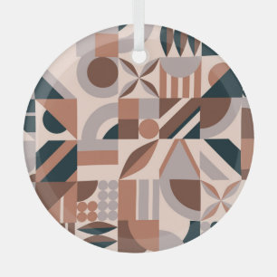 Colourful geometric mosaic, abstract background. glass tree decoration
