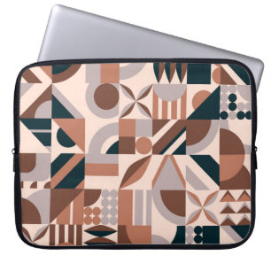Colourful geometric mosaic, abstract background. laptop sleeve