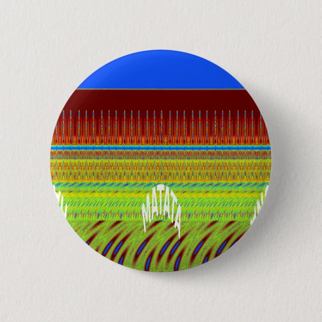Colourful Geometric Motif Art Print 6 Cm Round Badge (Front)