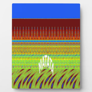 Colourful Geometric Motif Art Print Plaque