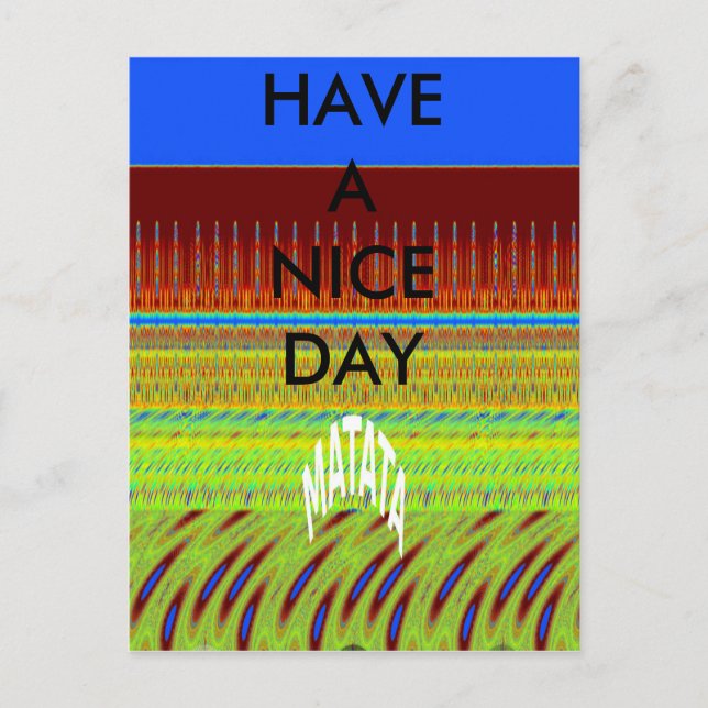 Colourful Geometric Motif Art Print Postcard (Front)