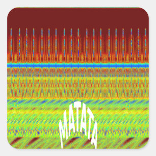 Colourful Geometric Motif Art Print Square Sticker