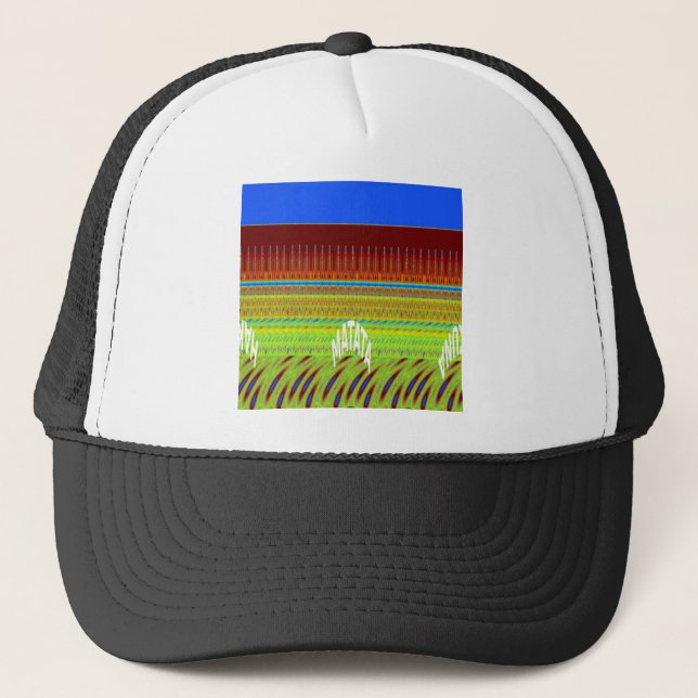 Colourful Geometric Motif Art Print Trucker Hat (Front)