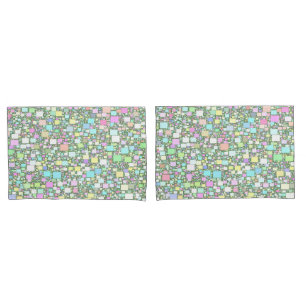 Colourful Geometric Pastel Background Pillowcase