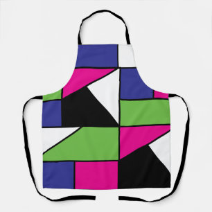 Colourful Geometric Pattern Apron