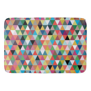 Colourful Geometric Pattern Bath Mat