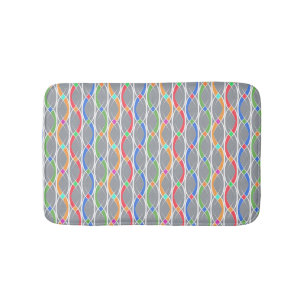 Colourful geometric pattern. bath mat