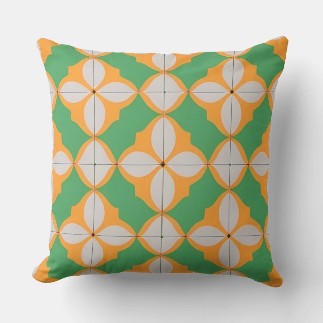 Colourful Geometric Pattern Cushion (Front)
