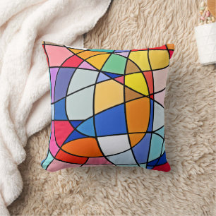 Colourful Geometric Pattern Cushion