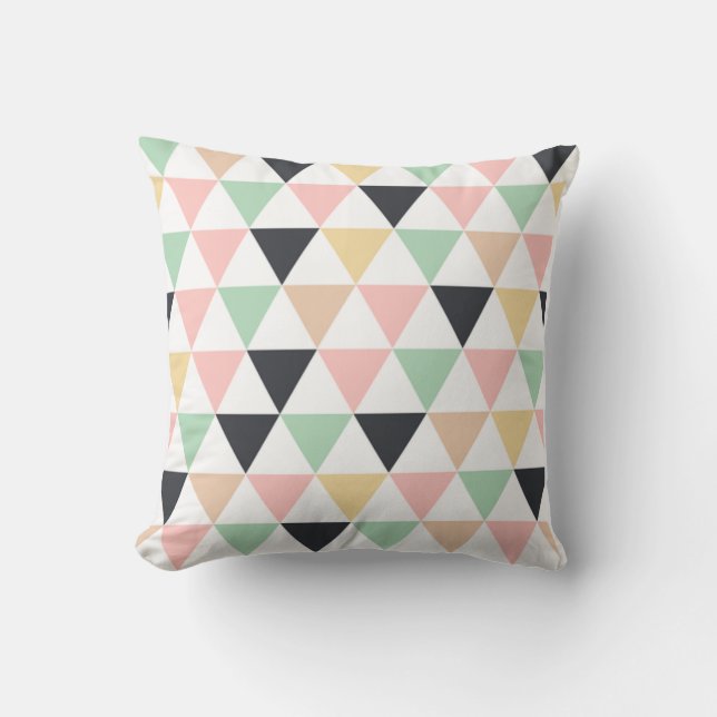 Colourful geometric pattern  cushion (Front)