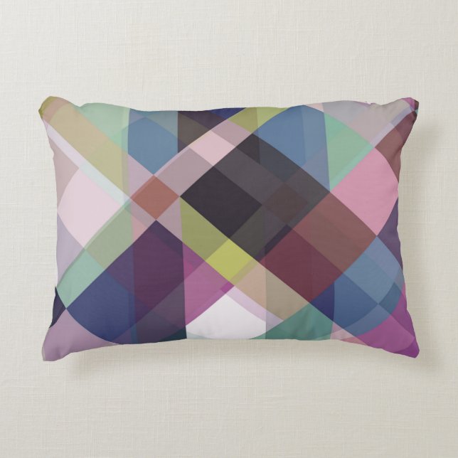 Colourful Geometric Pattern Decorative Cushion (Front)