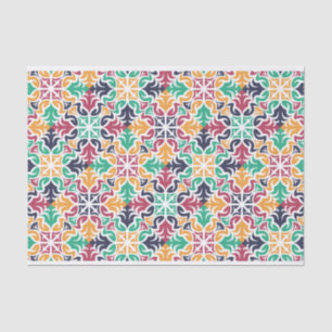 Colourful geometric pattern decoupage tissue paper