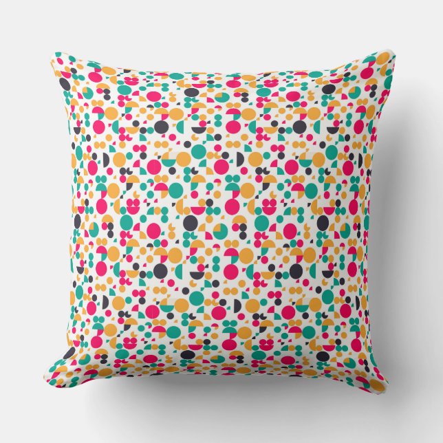 Colourful geometric pattern design cushion (Front)
