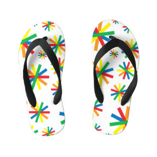Colourful Geometric Pattern Geometric Art Geometri Kid's Thongs