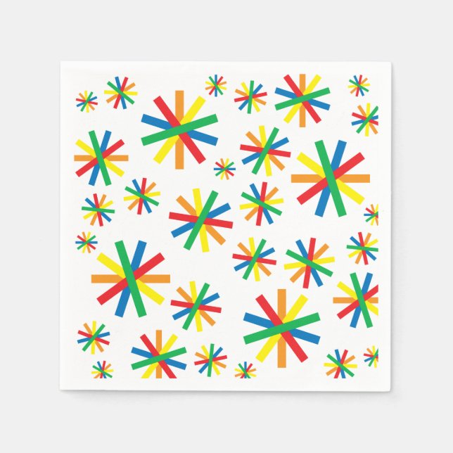 Colourful Geometric Pattern Geometric Art Geometri Napkin (Front)