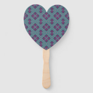 Colourful Geometric Pattern in Classic Retro Style Hand Fan