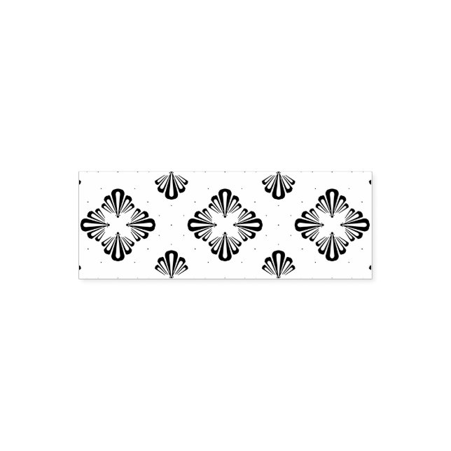 Colourful Geometric Pattern in Classic Retro Style Self-inking Stamp (Design)