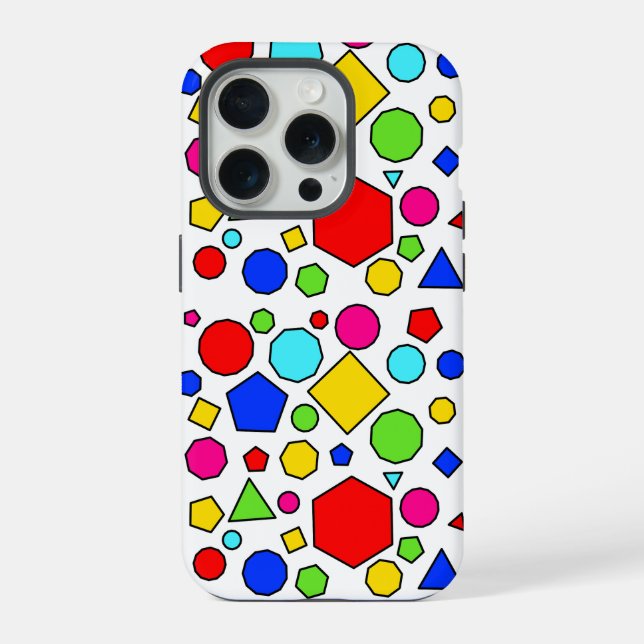 Colourful geometric pattern iPhone case (Back)