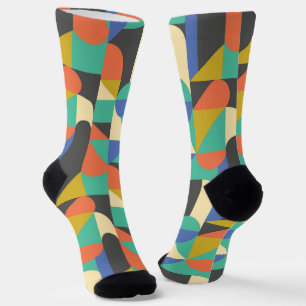 colourful geometric pattern modern design socks