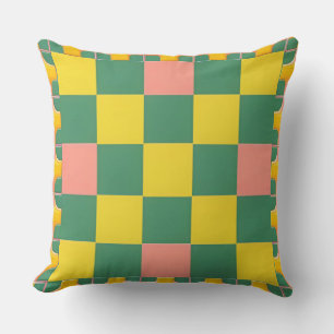 Colourful Geometric Pattern Symmetrical Abstract Cushion