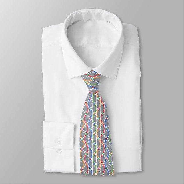 Colourful geometric pattern. tie (Tied)
