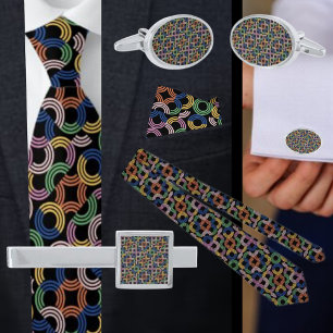 Colourful Geometric Pattern Tie