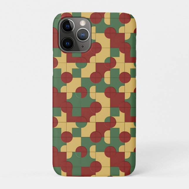 Colourful Geometric Pattern with Abstract Shapes Case-Mate iPhone Case (Back)