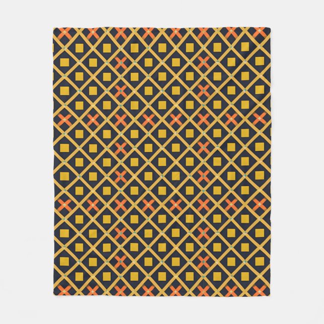 Colourful Geometric Pattern with Abstract Shapes Fleece Blanket (Front)